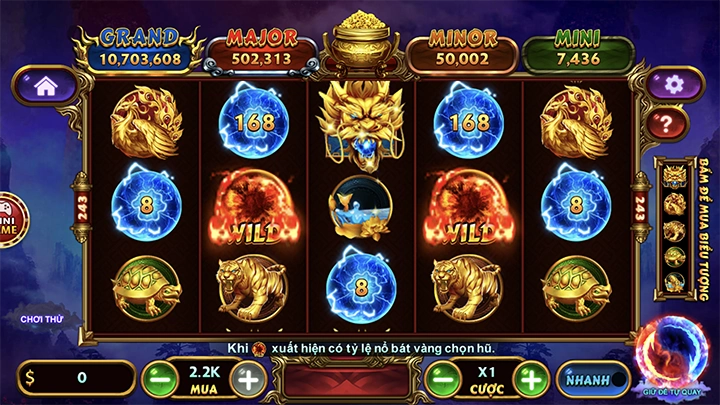 Game nổ hũ kho báu tứ linh